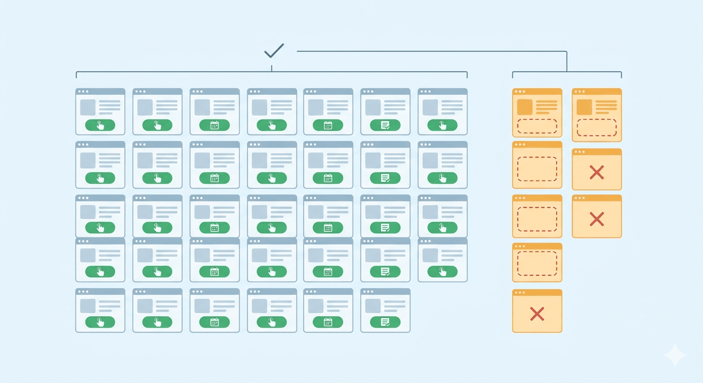 Brak przycisków CTA