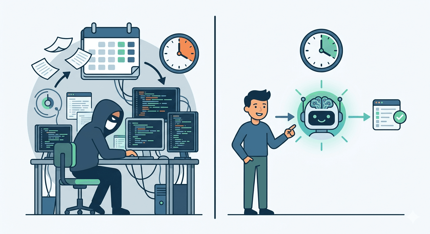 Hakerzy kiedyś a dzisiaj - ilustracja